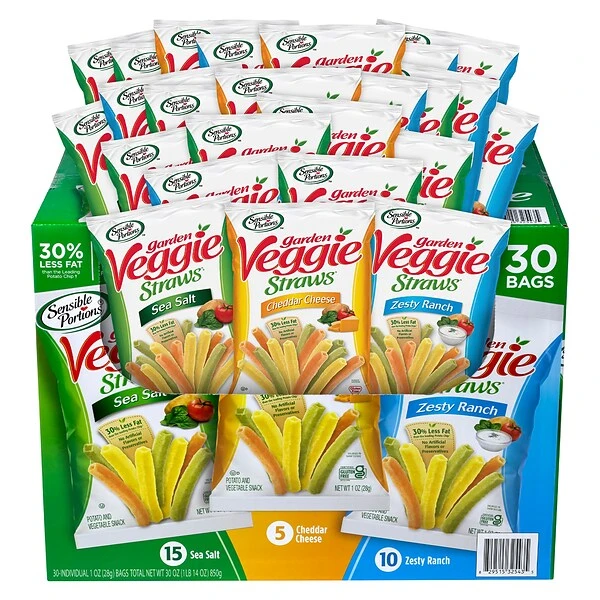 Sensible Portions Variety Vegetable Straws Chips, 1 Oz., 30 Bags/Pack (220-00413) 4 Sensible Portions Variety Vegetable Straws Chips, 1 Oz., 30 Bags/Pack (220-00413) - Image 2