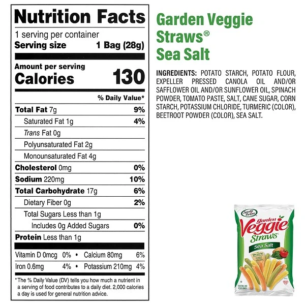 Sensible Portions Variety Vegetable Straws Chips, 1 Oz., 30 Bags/Pack (220-00413) 5 Sensible Portions Variety Vegetable Straws Chips, 1 Oz., 30 Bags/Pack (220-00413) - Image 3