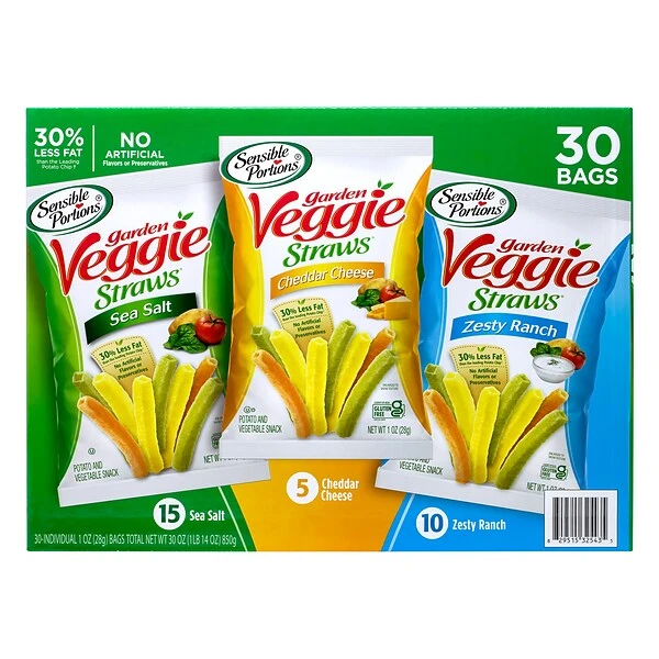 Sensible Portions Variety Vegetable Straws Chips, 1 Oz., 30 Bags/Pack (220-00413) 8 Sensible Portions Variety Vegetable Straws Chips, 1 Oz., 30 Bags/Pack (220-00413) - Image 6