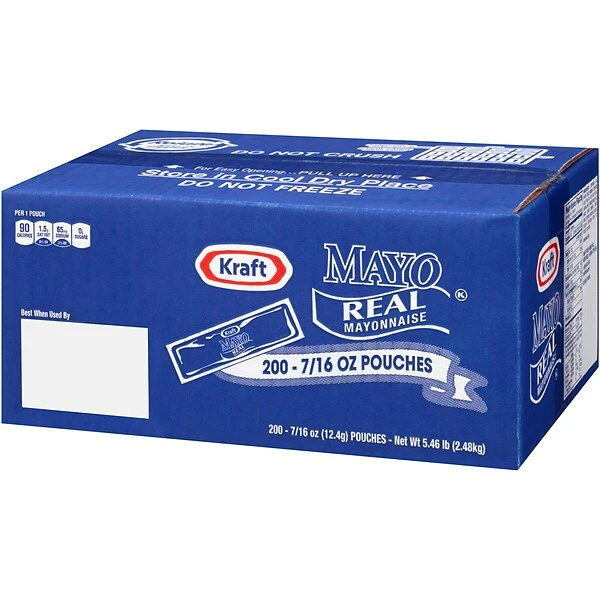 Kraft Mayo Real Mayonnaise Single Serve Packets, 0.44 Oz, 200/Box 6 Kraft Mayo Real Mayonnaise Single Serve Packets, 0.44 Oz, 200/Box - Image 4