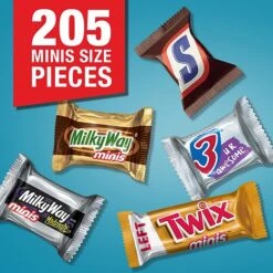 MARS Chocolate Favorites Minis Size Candy Bars Assorted Variety Mix Bag, 62.6 Oz, 205 Pieces (220-00016)