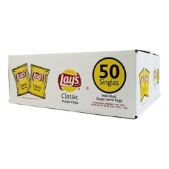 Lay's Classic Potato Chips, 1 Oz., 50 Bags/Pack (220-00480)