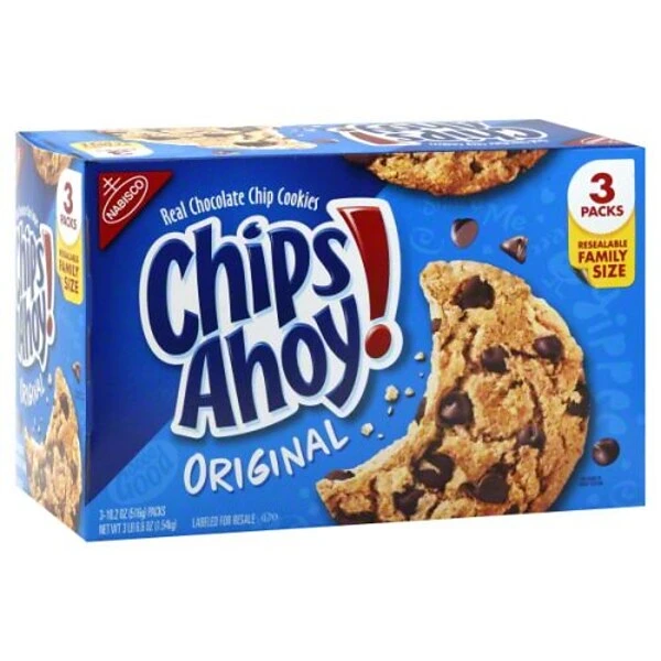 Nabisco Chips Ahoy! Original Chocolate Cookies, 54.6 Oz., 3 Packs/Box (220-00425) 3 Nabisco Chips Ahoy! Original Chocolate Cookies, 54.6 Oz., 3 Packs/Box (220-00425)