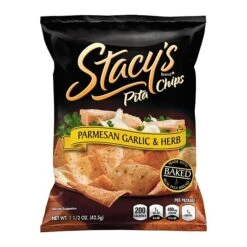 Stacy's Pita Chips Parmesan Garlic & Herb, 1.5 Oz, 24 Count