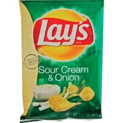 Lay's Sour Cream & Onion Potato Chips, 1.5 Oz., 64 Bags/Pack (FRI44361) -Gerber || Lindt || Mars Sales s0426688 s7