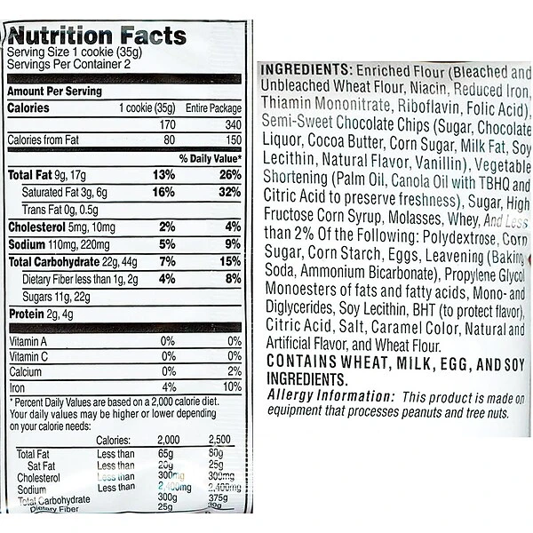Grandma's® Homestyle Chocolate Chip Cookies; 2.5 Oz. Bags, 60 Bags/Box 3 Grandma's® Homestyle Chocolate Chip Cookies; 2.5 Oz. Bags, 60 Bags/Box