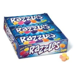 Razzles Assorted Fruit Gum, 1.4 Oz., 24/Box (209-00142)
