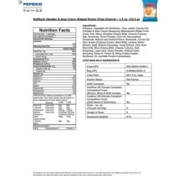 Ruffles® Cheddar & Sour Cream Potato Chips; 1.5 Oz. Bags, 64 Bags/Box -Gerber || Lindt || Mars Sales s0927371 s7