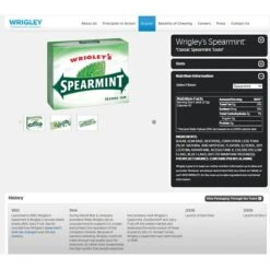 Wrigley's Slim Pack™ Gum; Spearmint; 15 Sticks/Pack, 10 Packs/Box