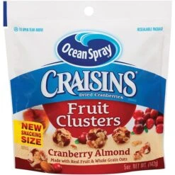 Ocean Spray Craisins Fruit Clusters, Cranberry Almond, 5 Oz., 12/CT