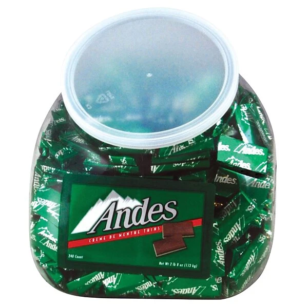 Andes Creme De Menthe Thins, 240 Pieces/Tub (090215) 3 Andes Creme De Menthe Thins, 240 Pieces/Tub (090215)