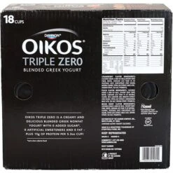 Dannon Oikos Triple Zero Blended Greek Nonfat Yogurt Variety Pack, 5.3 Oz., 18/Pack (902-00027) -Gerber || Lindt || Mars Sales s1114008 s7