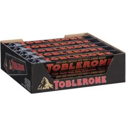 Toblerone Swiss Dark Chocolate With Honey-Almond Nougat Candy Bar, 3.5 Oz., 20/Box (304-00026)