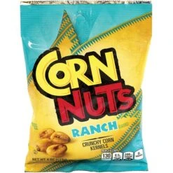 Corn Nuts Crunchy Corn Kernels Roasted Ranch Corn Nuts, 4 Oz., 12 Bags/Pack (209-00624)