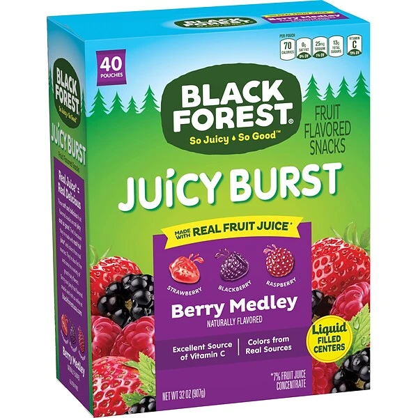 Black Forest® Fruit Medleys Berry Mix Pouch, Pack Of 40 (FER01643) 3 Black Forest® Fruit Medleys Berry Mix Pouch, Pack Of 40 (FER01643)