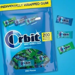 Orbit Variety Bag Sugar Free Gum, Assorted Flavors, 13.4 Oz., 200 Pieces/Pack, 200/Pack (MMM27955) -Gerber || Lindt || Mars Sales s1201831 s7