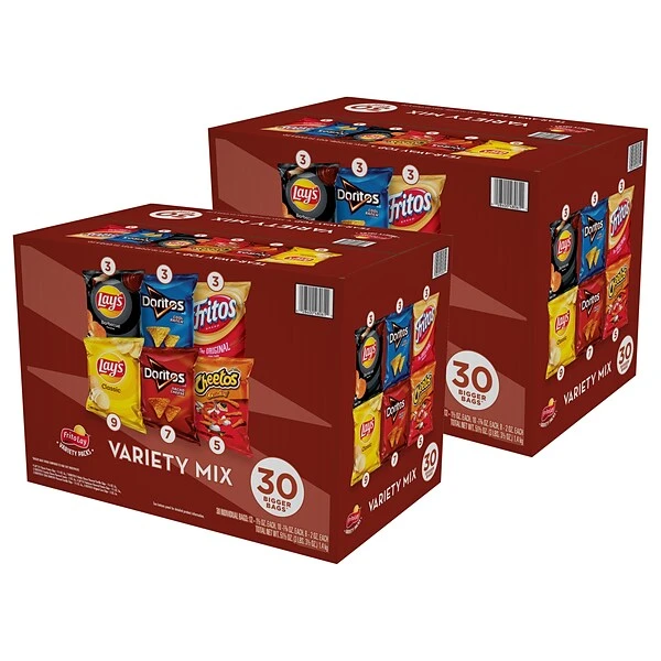 Frito Lay Variety Corn Chips, 30 Bags/Pack, 2/Box (FRI70227) 3 Frito Lay Variety Corn Chips, 30 Bags/Pack, 2/Box (FRI70227)