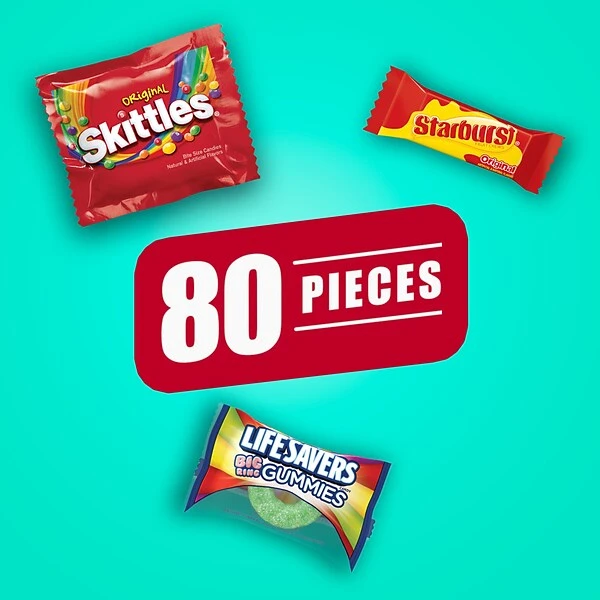 Wrigley's Fun Size Candy Mix, Assorted Flavors, 22.7 Oz., 80 Piece (WMW23534) 3 Wrigley's Fun Size Candy Mix, Assorted Flavors, 22.7 Oz., 80 Piece (WMW23534)