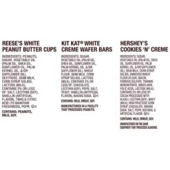 Hershey's Whie Crème Lovers Snack Size Reese's, Hershey's & KiKat White Chocolate Candy Bar, 31.6 Oz. (246-00353) 9 Hershey's Whie Crème Lovers Snack Size Reese's, Hershey's & KiKat White Chocolate Candy Bar, 31.6 Oz. (246-00353) -Gerber || Lindt || Mars Sales s1215061 s7