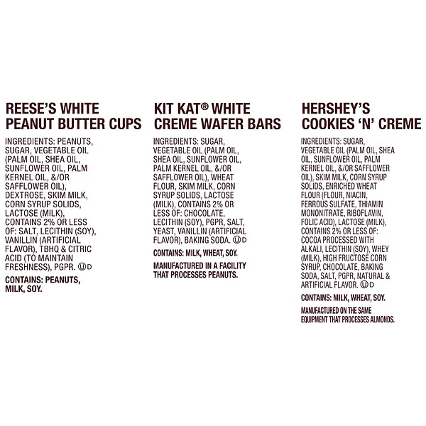 Hershey's Whie Crème Lovers Snack Size Reese's, Hershey's & KiKat White Chocolate Candy Bar, 31.6 Oz. (246-00353) 6 Hershey's Whie Crème Lovers Snack Size Reese's, Hershey's & KiKat White Chocolate Candy Bar, 31.6 Oz. (246-00353) - Image 4