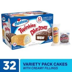 HOSTESS Twinkies And Ding Dongs Variety Pack, 1.31 Oz., 32/Box (220-01110)