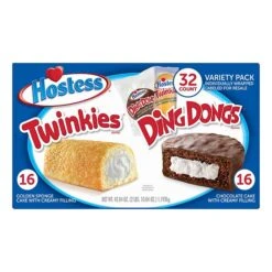 HOSTESS Twinkies And Ding Dongs Variety Pack, 1.31 Oz., 32/Box (220-01110) -Gerber || Lindt || Mars Sales sp103904226 s7