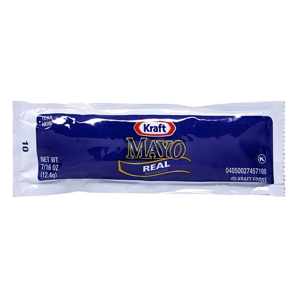 Kraft Mayo Real Mayonnaise Single Serve Packets, 0.44 Oz, 200/Box 4 Kraft Mayo Real Mayonnaise Single Serve Packets, 0.44 Oz, 200/Box - Image 2