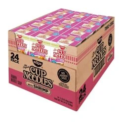 NISSIN Cup Noodles With Shrimp, 2.25 Oz., 24/Box (220-01133)
