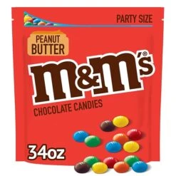 M&M's Party Size Peanut Butter Milk Chocolate Pieces, 34 Oz. (MMM55085)