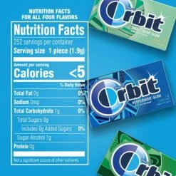 Orbit Variety Box Sugar Free Gum, Assorted Flavors, 12.8 Oz., 252 Pieces/Pack, 18/Pack (220-00568) -Gerber || Lindt || Mars Sales sp104216259 s7