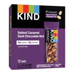 KIND Bar, Salted Caramel & Dark Chocolate, 1.4 Oz., 12/Box (PHW26961) 6 KIND Bar, Salted Caramel & Dark Chocolate, 1.4 Oz., 12/Box (PHW26961) -Gerber || Lindt || Mars Sales sp107186955 s7