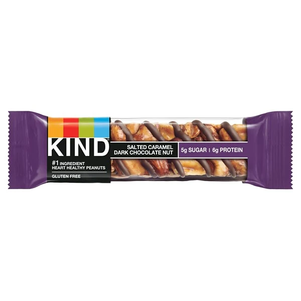 KIND Bar, Salted Caramel & Dark Chocolate, 1.4 Oz., 12/Box (PHW26961) 3 KIND Bar, Salted Caramel & Dark Chocolate, 1.4 Oz., 12/Box (PHW26961)