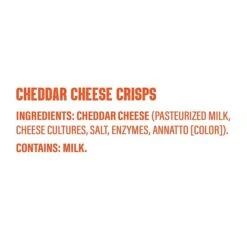 Whisps Cheddar Cheese Crisps, 0.63 Oz, 28/Pack (307-00223) -Gerber || Lindt || Mars Sales sp118562361 s7