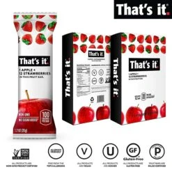 THAT'S IT Gluten Free Apple + Strawberry Fruit Bar, 1.2 Oz, 12/Pack (307-00238) -Gerber || Lindt || Mars Sales sp122112689 s7