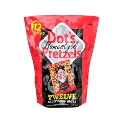Dots Homestyle Original Pretzels Twists, 18 Oz., 12 Bags/Box (DDP00850)