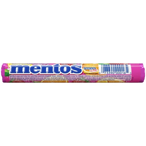 Mentos® Chewy Fruit Tablets, 15 Packs/Box 3 Mentos® Chewy Fruit Tablets, 15 Packs/Box