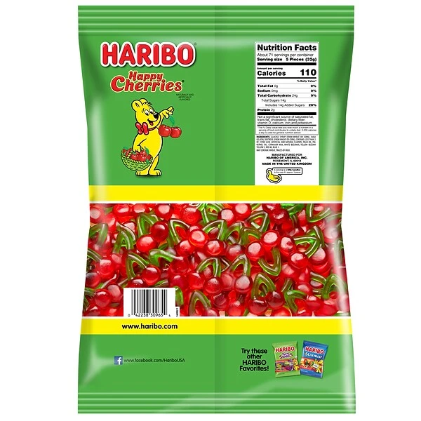 Haribo Happy Gummi Cherries; 5 Lb. Bulk (209-00046) 3 Haribo Happy Gummi Cherries; 5 Lb. Bulk (209-00046)
