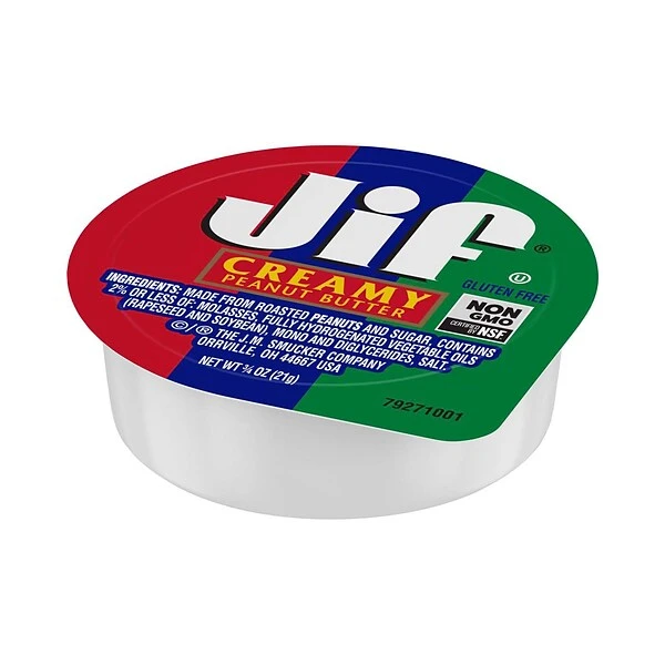 Jif Peanut Butter, 0.75 Oz., 200/Carton (SMU08051) 4 Jif Peanut Butter, 0.75 Oz., 200/Carton (SMU08051) - Image 2