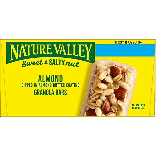 Nature Valley Bars Sweet & Salty Granola Bars, Almond, 1.2 Oz., 16/Box (42068) 3 Nature Valley Bars Sweet & Salty Granola Bars, Almond, 1.2 Oz., 16/Box (42068)