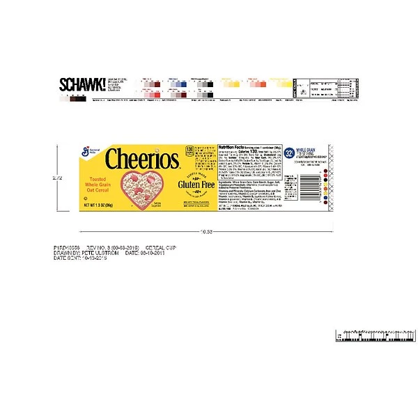 Cheerios Whole Grain Cereal, Oat, 1.3 Oz., 6/Box (13896) 4 Cheerios Whole Grain Cereal, Oat, 1.3 Oz., 6/Box (13896) - Image 2