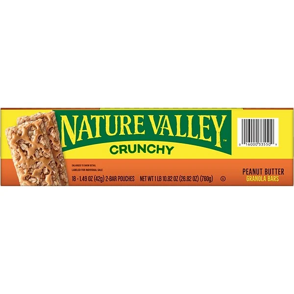 Nature Valley Crunchy Granola Bars, Peanut Butter, 1.5 Oz., 18/Box (33550) 5 Nature Valley Crunchy Granola Bars, Peanut Butter, 1.5 Oz., 18/Box (33550) - Image 3