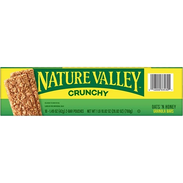 Nature Valley Crunchy Granola Bars, Oats & Honey, 1.5 Oz., 18/Box (33530) 6 Nature Valley Crunchy Granola Bars, Oats & Honey, 1.5 Oz., 18/Box (33530) - Image 4