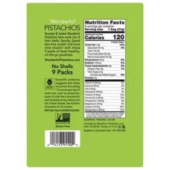 Wonderful Roasted & Salted Pistachios, 0.75 Oz., 9 Bags/Pack, 4/Carton (PAR91100) 5 Wonderful Roasted & Salted Pistachios, 0.75 Oz., 9 Bags/Pack, 4/Carton (PAR91100) -Gerber || Lindt || Mars Sales sp130839115 s7