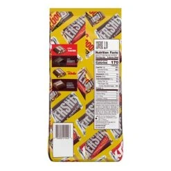 HERSHEY'S Miniatures Assorted Chocolate Candy, Individually Wrapped, 56 Oz, Bag, 180 Pieces (HEC21543)