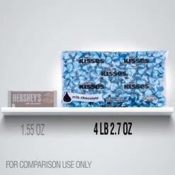 HERSHEY'S KISSES Blue Foils Milk Chocolate Candy, Bulk, 66.7 Oz, Bag, 400 Pieces (246-00053) -Gerber || Lindt || Mars Sales sp132062435 s7