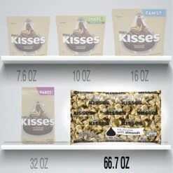 HERSHEY'S KISSES Gold Foil Milk Chocolate With Almonds Pieces, 66.7 Oz., 400/Bag (HEC62083) 11 HERSHEY'S KISSES Gold Foil Milk Chocolate With Almonds Pieces, 66.7 Oz., 400/Bag (HEC62083) -Gerber || Lindt || Mars Sales sp132062531 s7