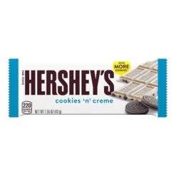 HERSHEY'S Cookies 'n' Crème Candy Bar, 1.55oz, 36 Count