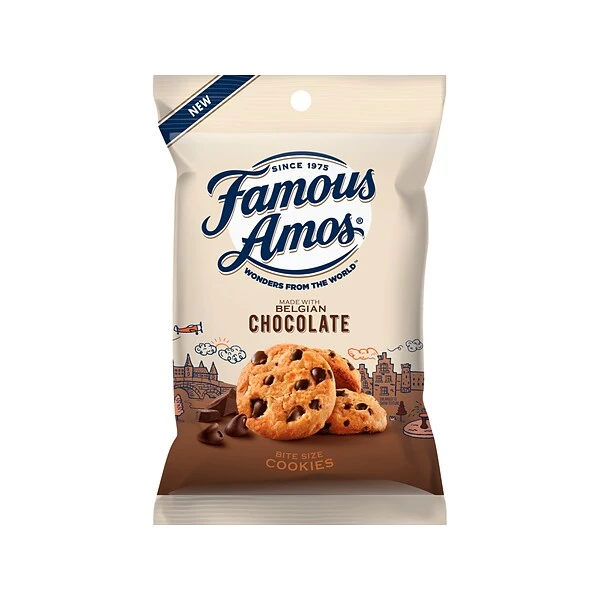 Ferrara Famous Amos Wonders From The World Belgian Chocolate Cookies, 2 Oz., 6/Box (FER05907) 3 Ferrara Famous Amos Wonders From The World Belgian Chocolate Cookies, 2 Oz., 6/Box (FER05907)