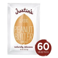 Justin Peanut Butter, 1.15 Oz., 60/Pack (307-00183)