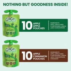 GoGo SqueeZ Variety Pack Apple/Cinnamon, 3.2 Oz, 20 Pk (MNA04331)
